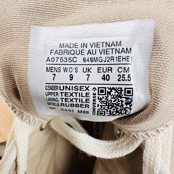 ⭐Converse Chuck 70 De Luxe Heel Platform Knit Sz 7 Men Shoes Egret Boots A07535C - Picture 8 of 9